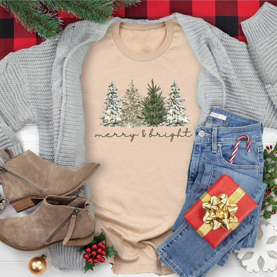 Merry & Bright Trees Tee product image 1