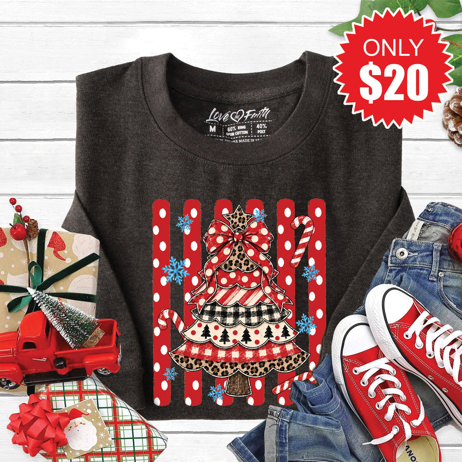 Christmas Tree Sweatshirt - Heather Charcoal - 20 product image 1