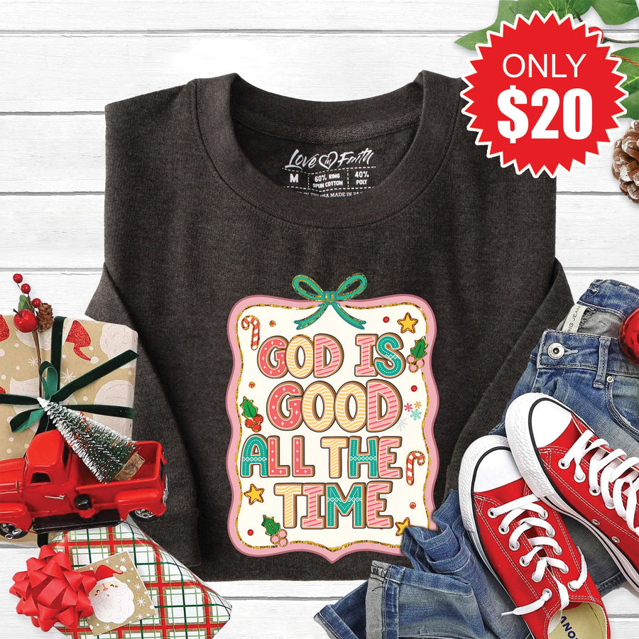God Is Good Sweatshirt - Heather Charcoal - 20 product image 1