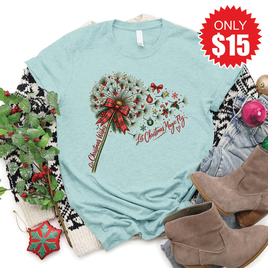 Christmas Wishes Tee - Heather Dusty Blue - 15 product image 1