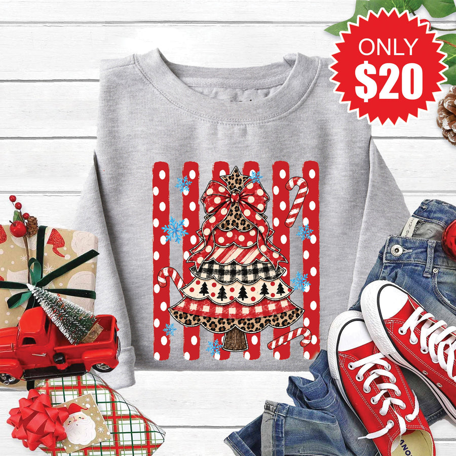 Christmas Tree Sweatshirt - Heather Grey - 20 product image 1
