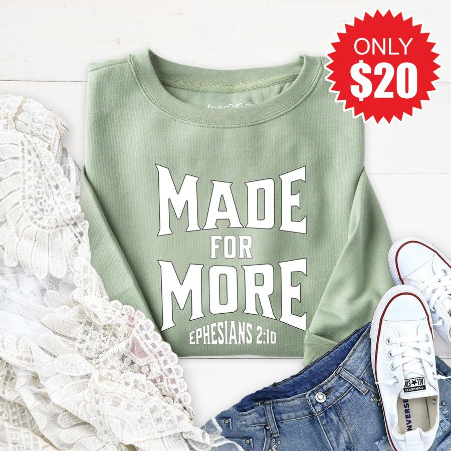 Made For More Sweatshirt - Heather Sage - 20 product image 1
