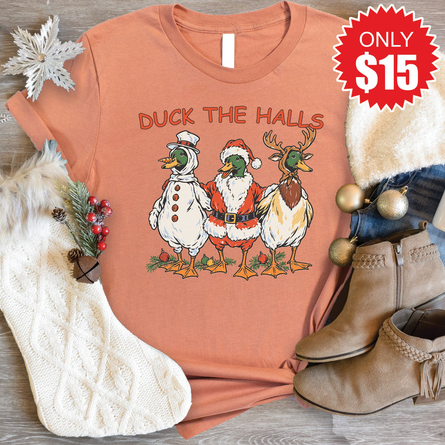 Duck The Halls Tee - Heather Terracotta - 15 product image 1