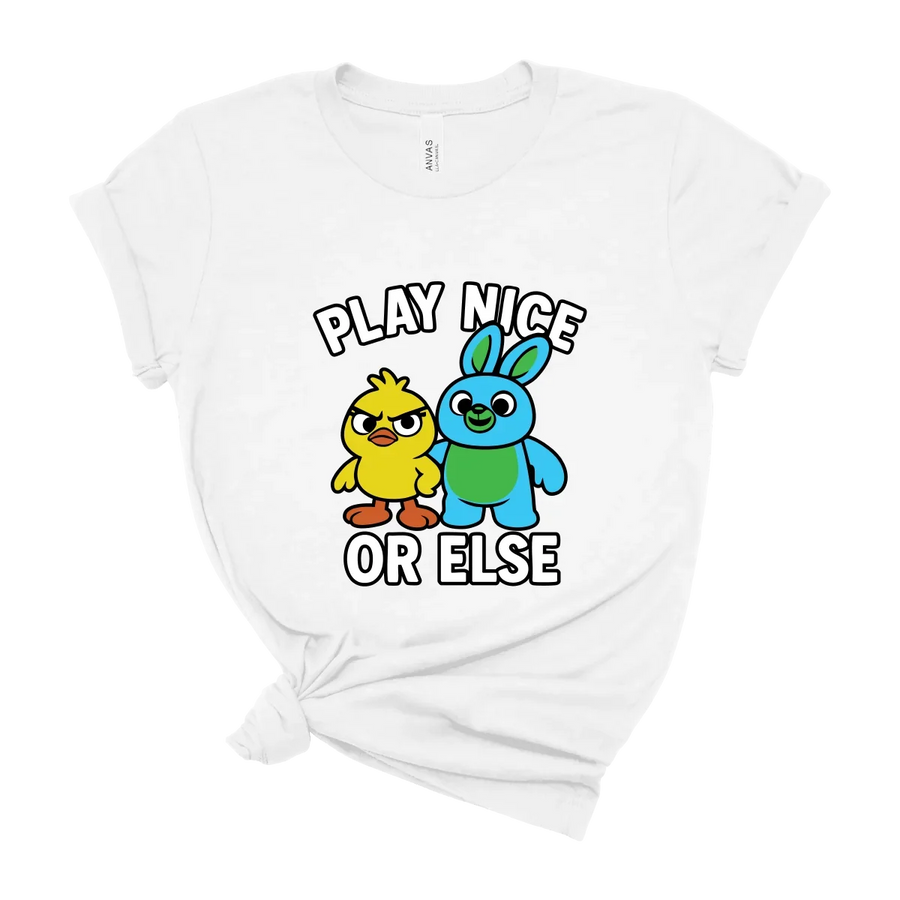 Toy Story – Ducky & Bunny "Play Nice or Else" t-shirt product image 1