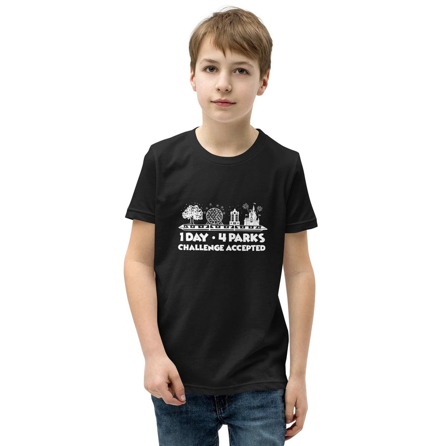 1 Day 4 Parks Challenge Disney t-shirt - White product image 1
