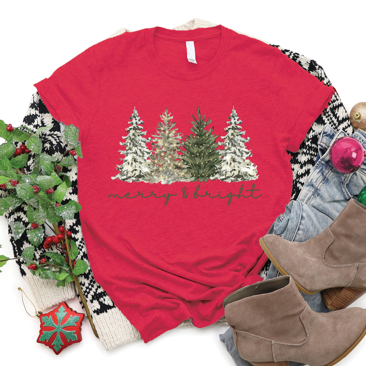 Merry & Bright Trees Tee product image 1