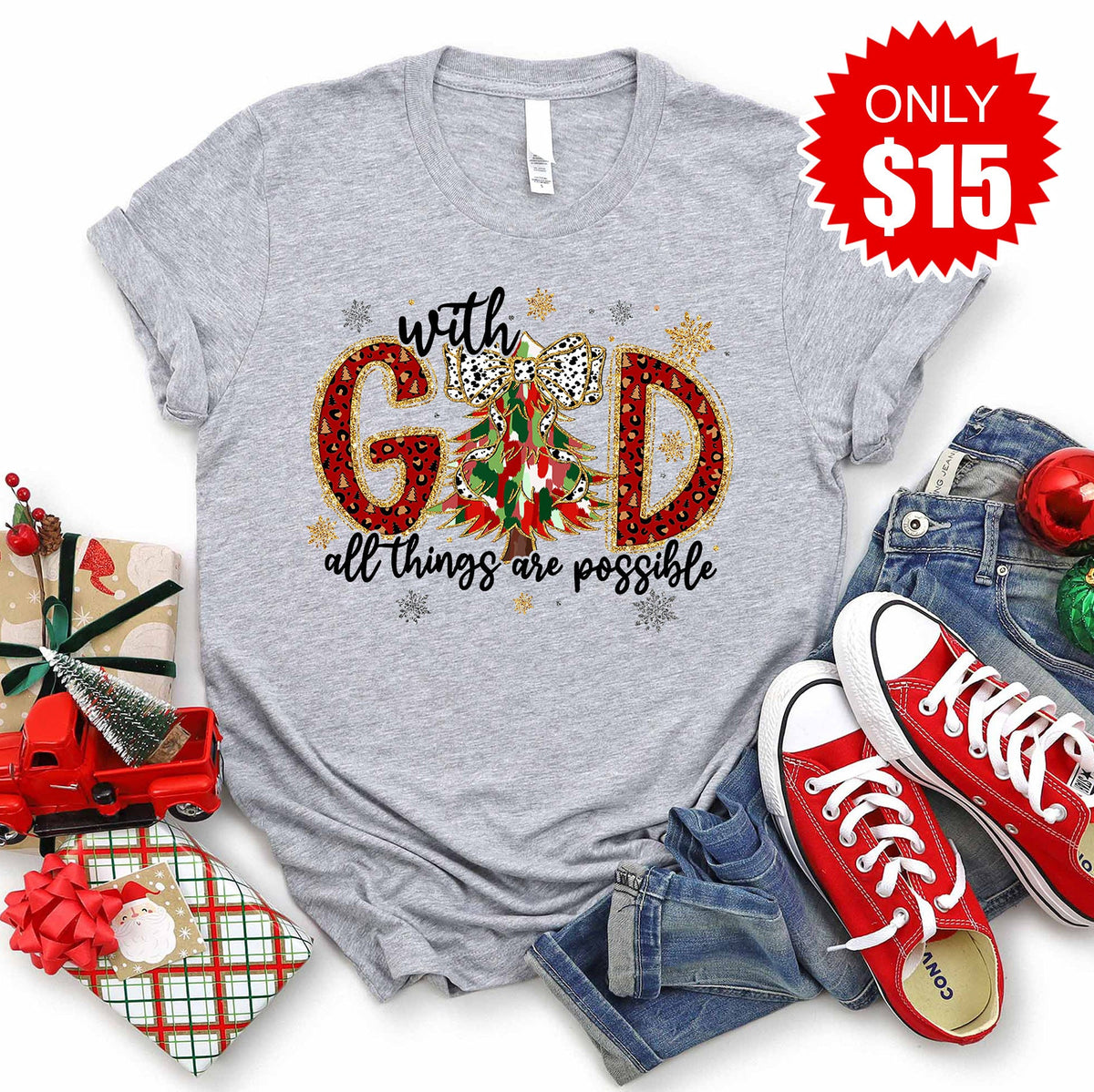 All Things Are Possible Tee - Heather Grey - 15 product image 1