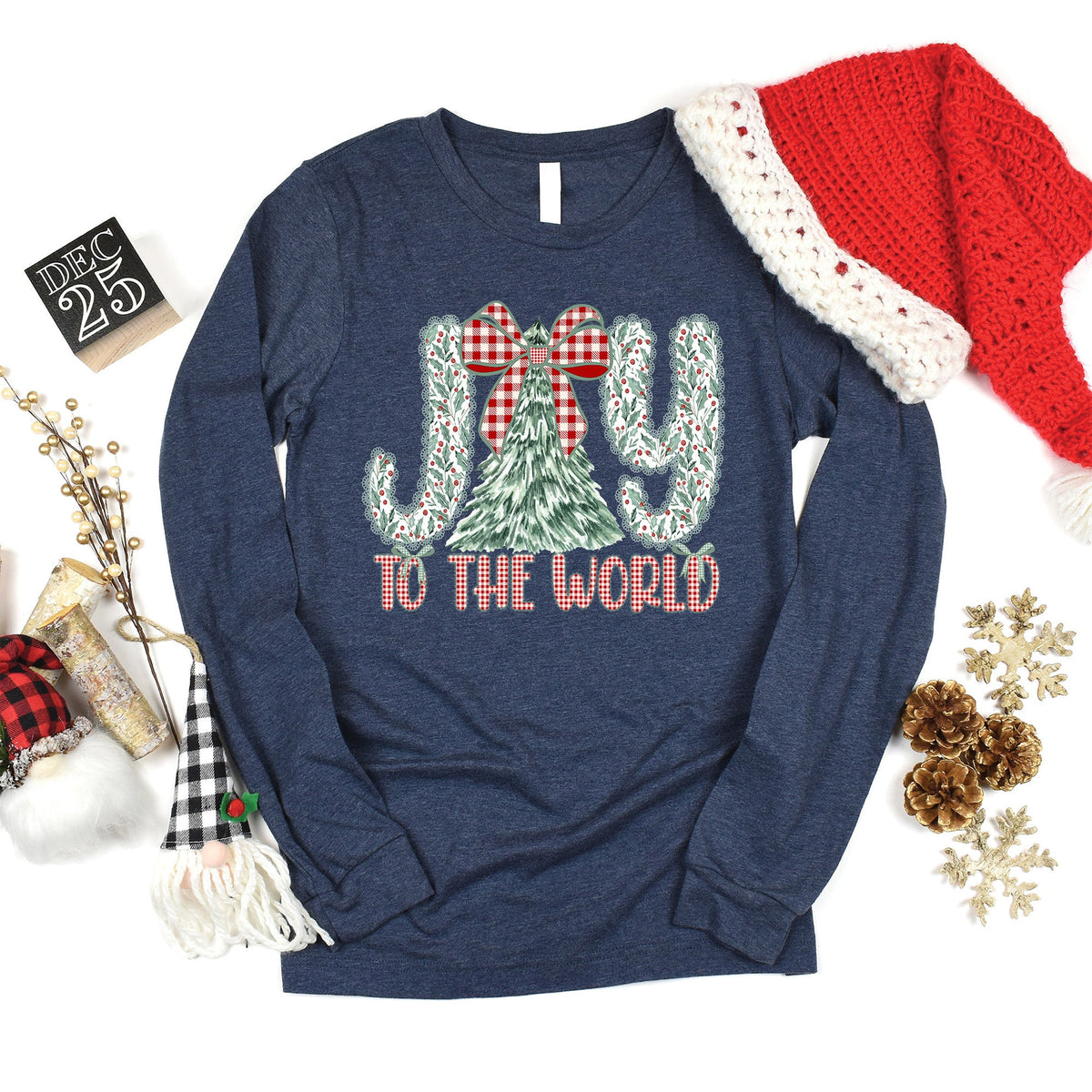 Joy to the World Christmas Tree Long Sleeve product image 1