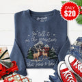 Go Tell Embellished Crewneck Sweatshirt - Heather Navy - 20 product image 1