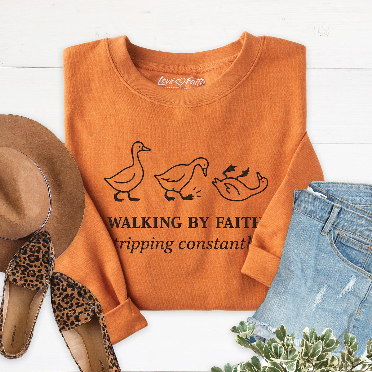 Walking by Faith Geese Sweatshirt product image 1