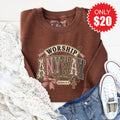 Worship Anyway Sweatshirt - Heather Brown - 20 product image 1
