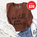 Be Still And Know Sweatshirt - Heather Brown - 20 product image 1