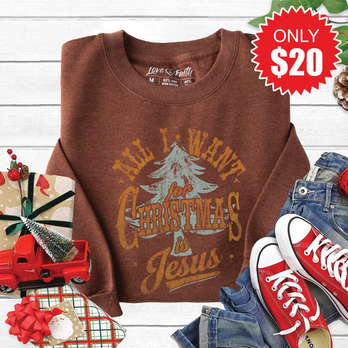 All I Want For Christmas Sweatshirt - Heather Brown - 20 product image 1