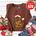 Christmas Chicken Sweatshirt - Heather Brown - 20 product image 1