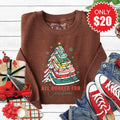 All Booked for Christmas Sweatshirt - Heather Brown - 20 product image 1