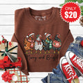 Merry and Bright Sweatshirt - Heather Brown - 20 product image 1
