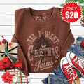 All I Want For Christmas Sweatshirt - Heather Brown - 20 product image 1