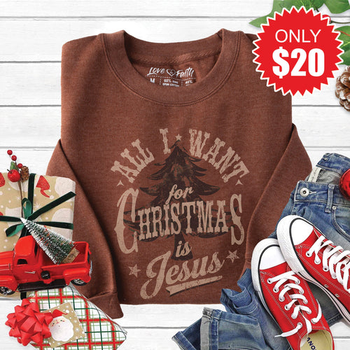 All I Want For Christmas Sweatshirt - Heather Brown - 20 product image 1