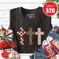 Christmas Crosses Sweatshirt - Heather Charcoal - 20 product image 1