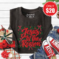 Jesus Is The Reason Sweatshirt - Heather Charcoal - 20 product image 1