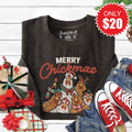 Merry Chickmas Sweatshirt - Heather Charcoal - 20 product image 1