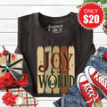 Joy To The World Sweatshirt - Heather Charcoal - 20 product image 1
