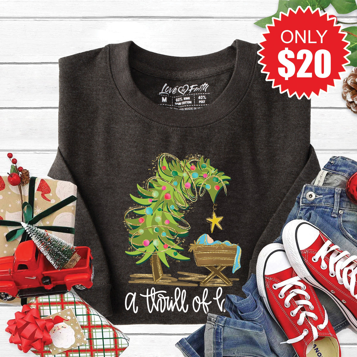 A Thrill of Hope Sweatshirt - Heather Charcoal - 20 product image 1