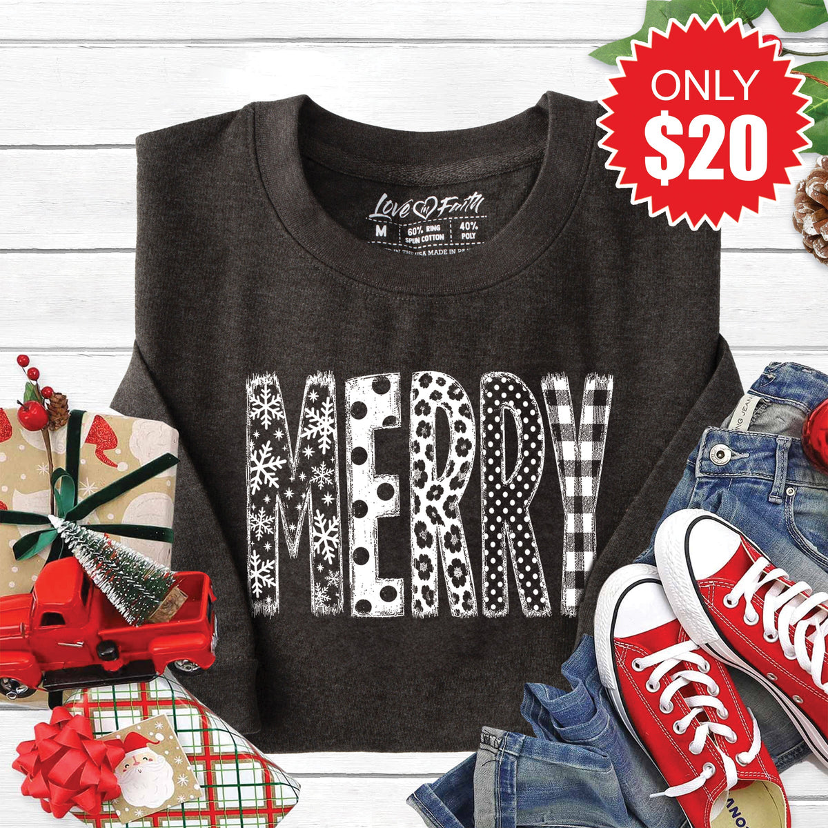 Merry Sweatshirt - Heather Charcoal - 20 product image 1