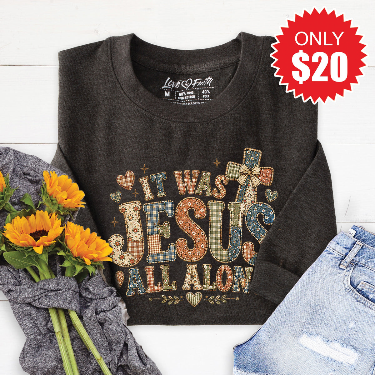 It Was Jesus Sweatshirt - Heather Charcoal - 20 product image 1