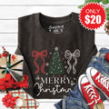 Merry Christmas Sweatshirt - Heather Charcoal - 20 product image 1