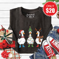 Christmas Ducks Sweatshirt - Heather Charcoal - 20 product image 1