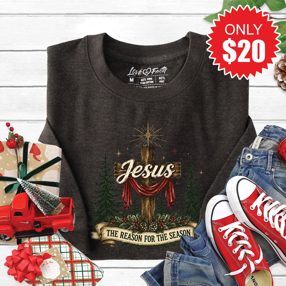 Reason For The Season Sweatshirt - Heather Charcoal - 20 product image 1