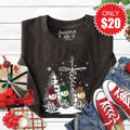 Faith Hope Love Snowmen Sweatshirt - Heather Charcoal - 20 product image 1