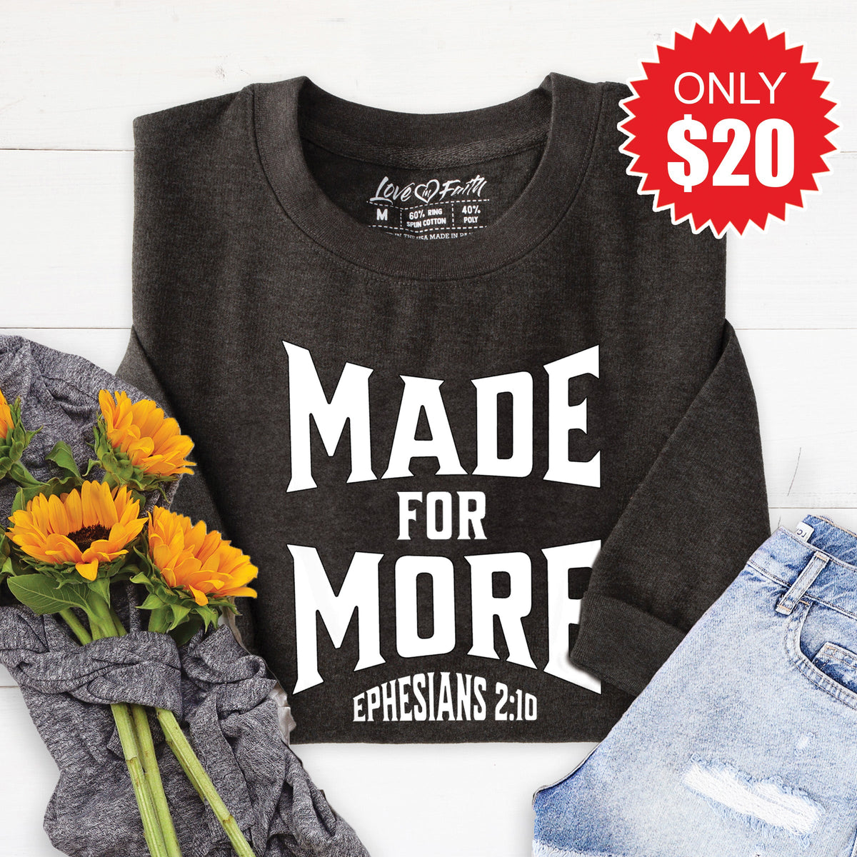 Made For More Sweatshirt - Heather Charcoal - 20 product image 1