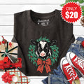 Christmas Cow Sweatshirt - Heather Charcoal - 20 product image 1
