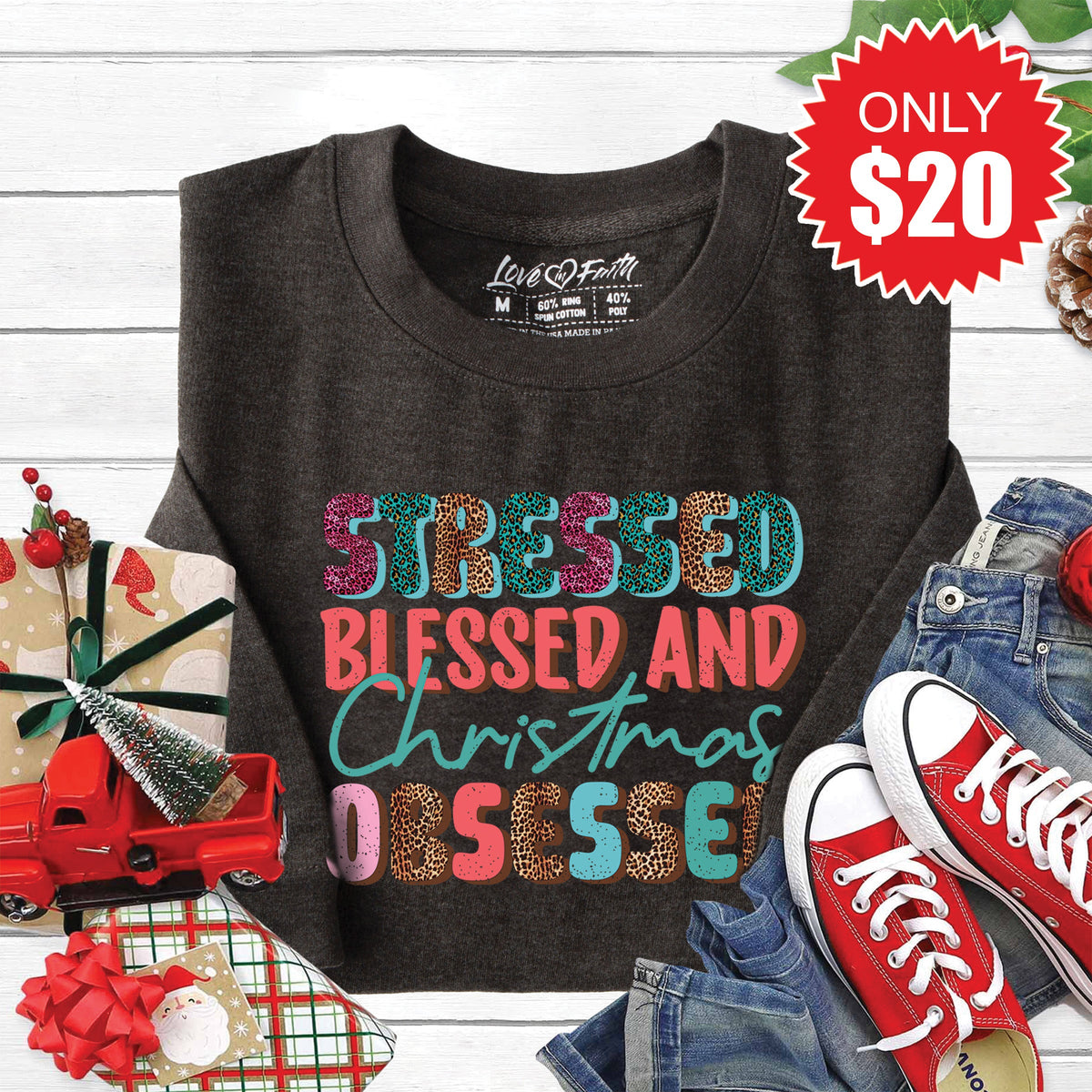 Christmas Obsessed Sweatshirt - Heather Charcoal - 20 product image 1