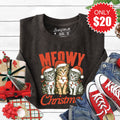 Meowy Christmas Sweatshirt - Heather Charcoal - 20 product image 1