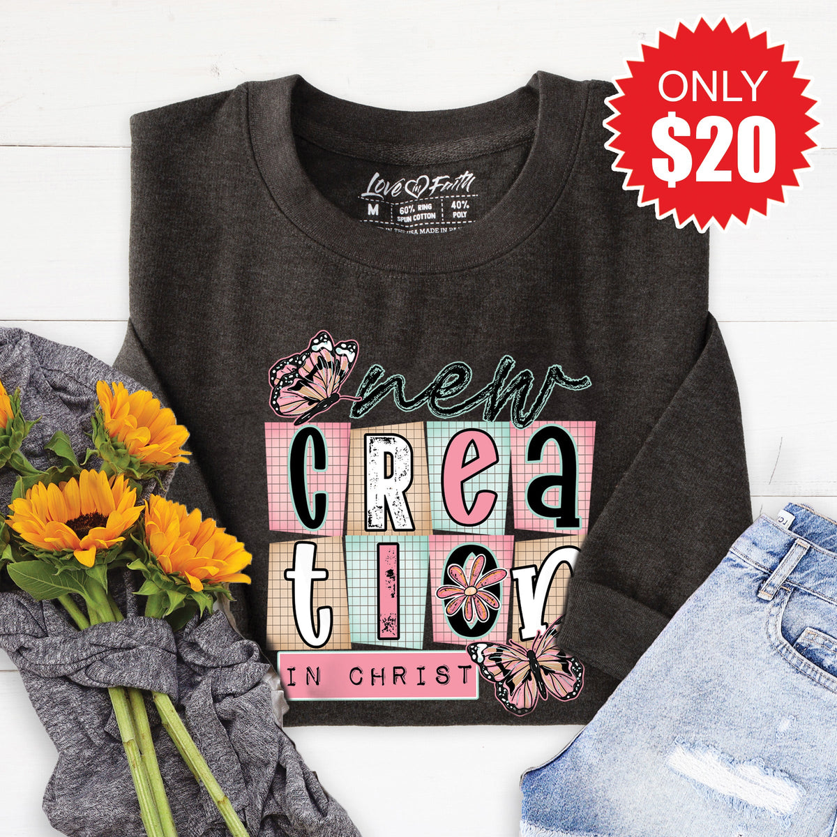 New Creation Sweatshirt - Heather Charcoal - 20 product image 1