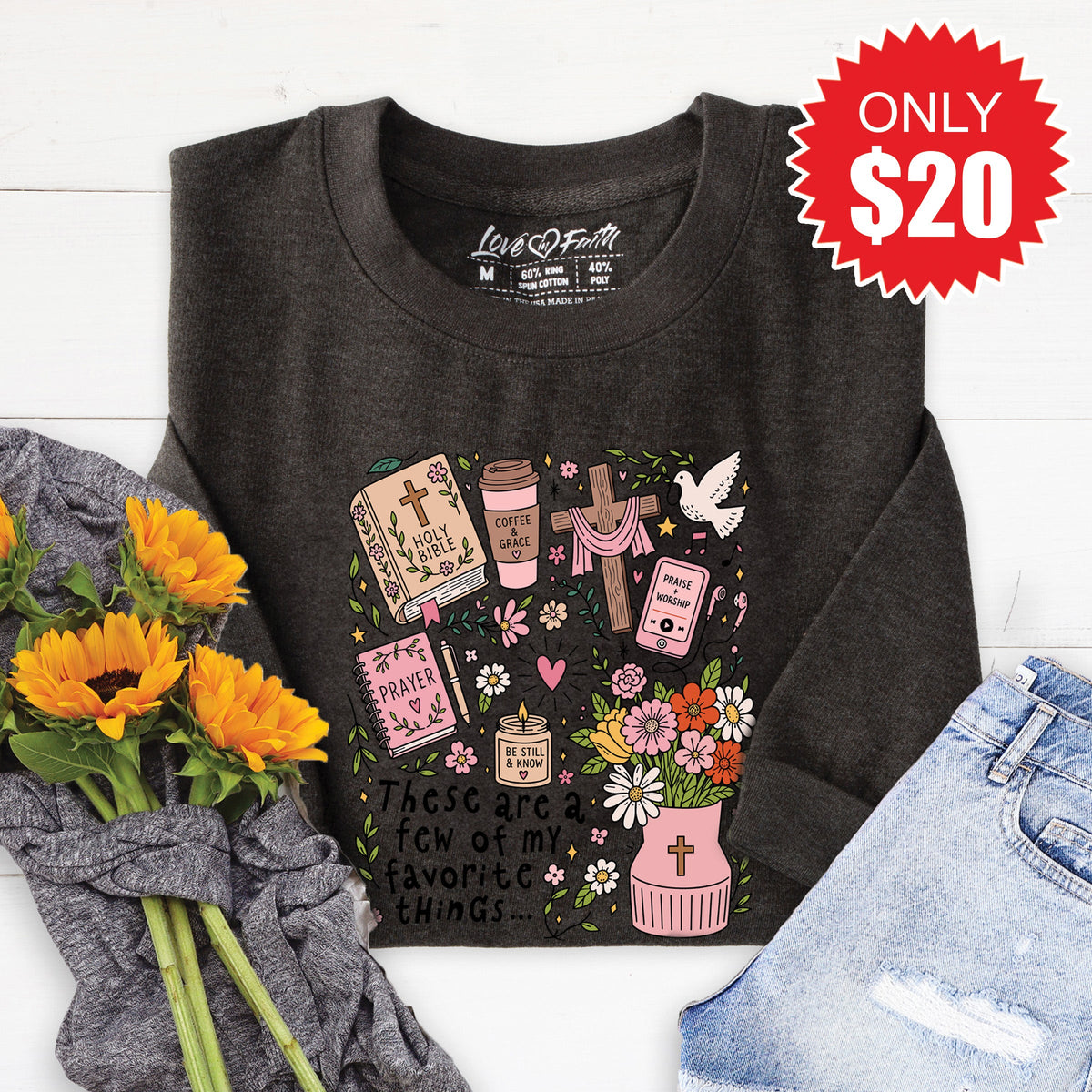 Favorite Things Sweatshirt - Heather Charcoal - 20 product image 1