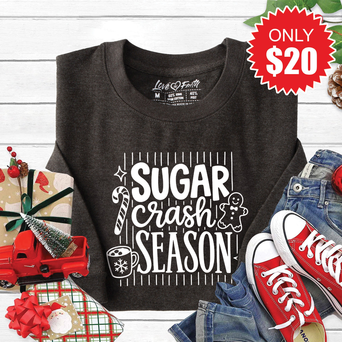 Sugar Crash Sweatshirt - Heather Charcoal - 20 product image 1