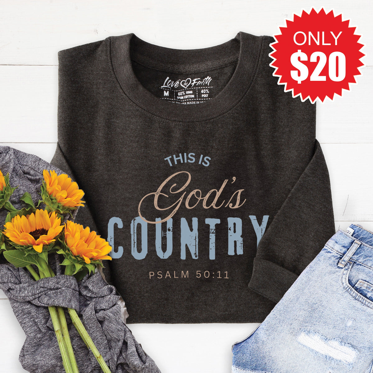 God's Country Sweatshirt - Heather Charcoal - 20 product image 1