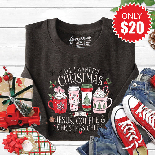All I Want for Christmas Sweatshirt - Heather Charcoal - 20 product image 1