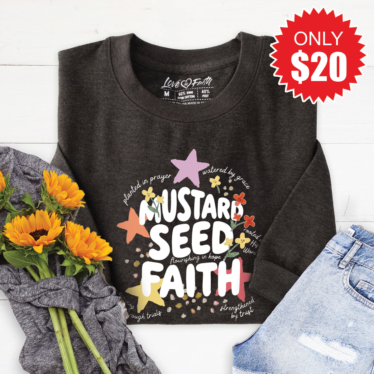 Mustard Seed Sweatshirt - Heather Charcoal - 20 product image 1