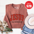 Jesus Varsity Sweatshirt - Heather Chestnut - 20 product image 1