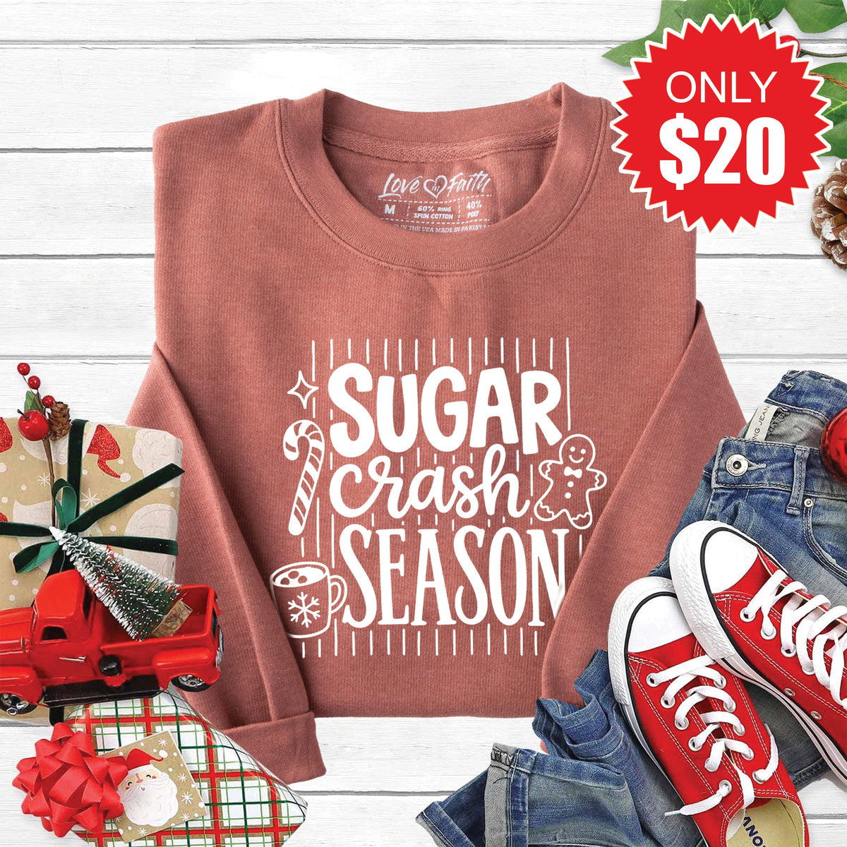 Sugar Crash Sweatshirt - Heather Chestnut - 20 product image 1