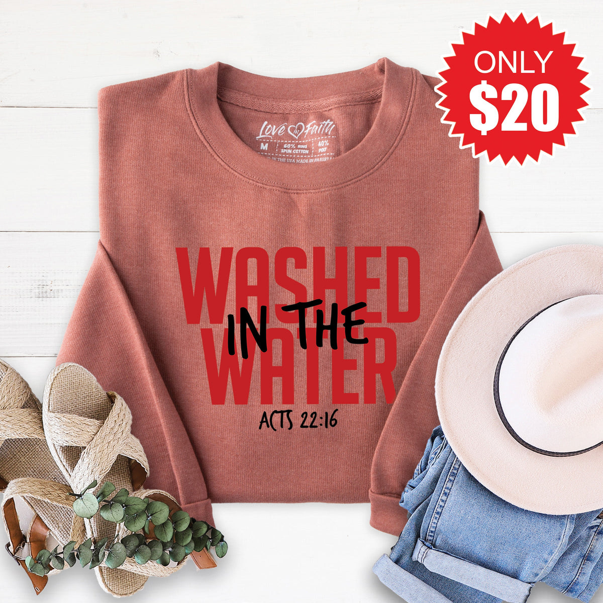 Washed In The Water Sweatshirt - Heather Chestnut - 20 product image 1