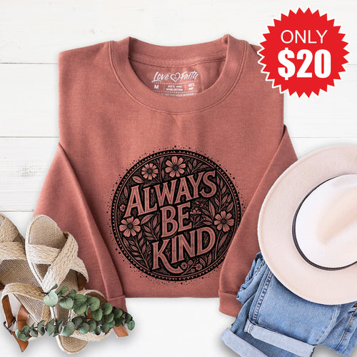 Always Be Kind Sweatshirt - Heather Chestnut - 20 product image 1