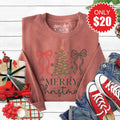 Merry Christmas Sweatshirt - Heather Chestnut - 20 product image 1