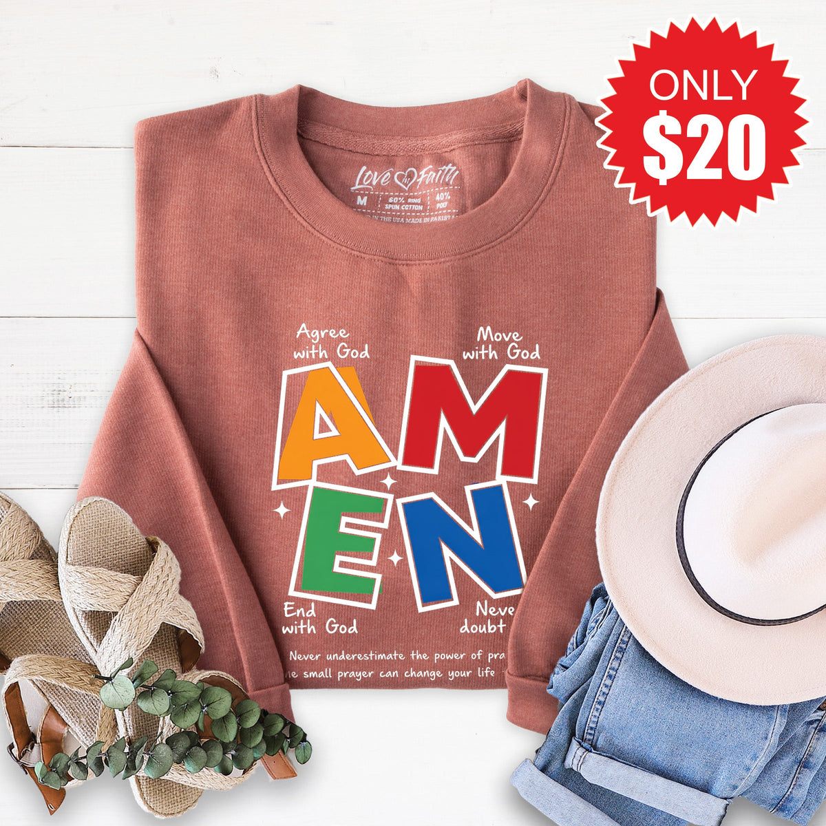 Amen Sweatshirt - Heather Chestnut - 20 product image 1