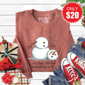 Its Fine Snowman Sweatshirt - Heather Chestnut - 20 product image 1